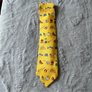 Puritan Yellow Necktie with camping theme